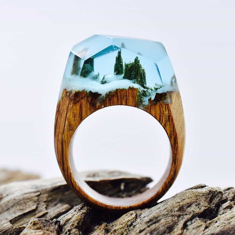 My Secret Wood Landscape Ring Gift Idea