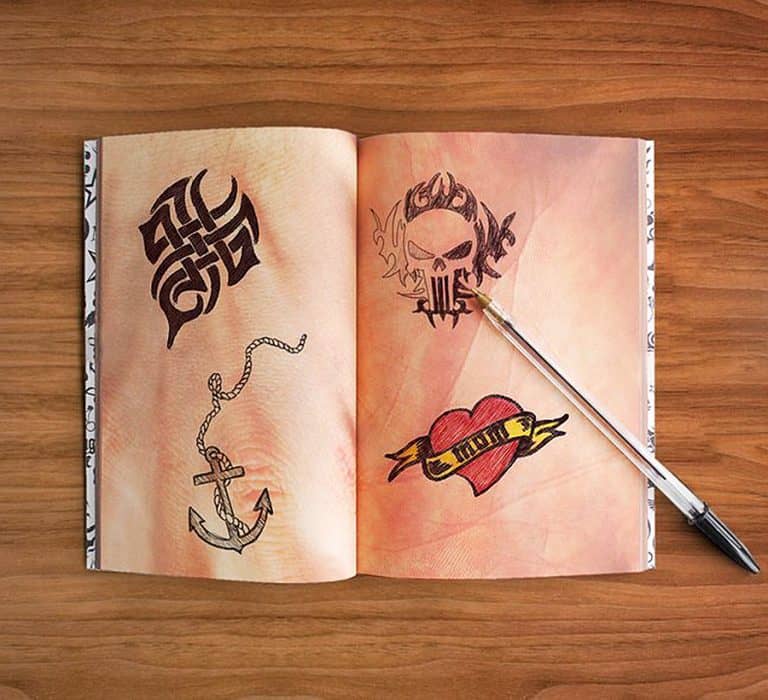 Suck UK Tattoo Art Drawing Notebook Awesome Office Supply