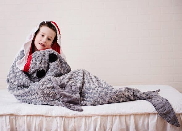 Tara's Cozy Creations Shark Blanket Gift for Kids Tara’s Cozy Creations Shark Blanket Gift for Kids