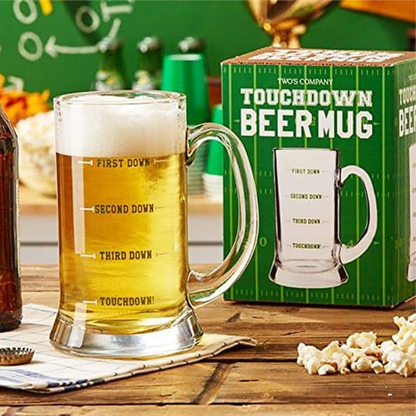 Two's Company Touchdown Beer Mug Cool Gift Idea Two’s Company Touchdown Beer Mug Cool Gift Idea