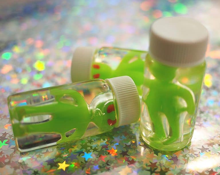 Vintage Loser Glow in the Dark Alien Specimen in a Bottle Nice Decor
