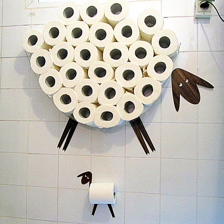 AntGl Sheep and Lamb Toilet Paper Holder Nice Home Shopping