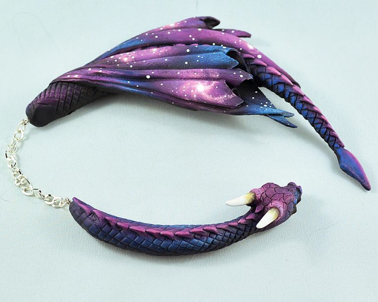 Art By Aelia Galaxy Dragon Draper Necklace Awesome Novelty Item