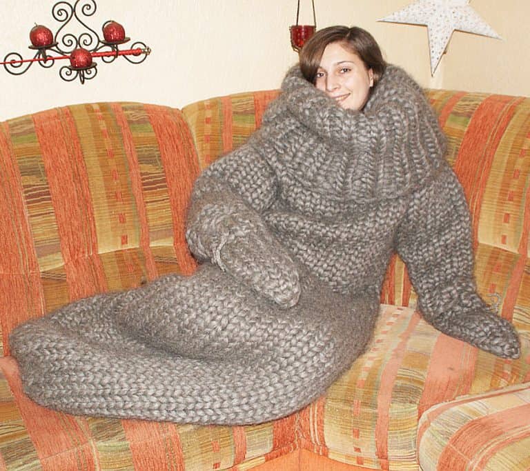 Strickolino Knitted Turtleneck Sleeping Bag Ideal for Icy Cold Winter Days