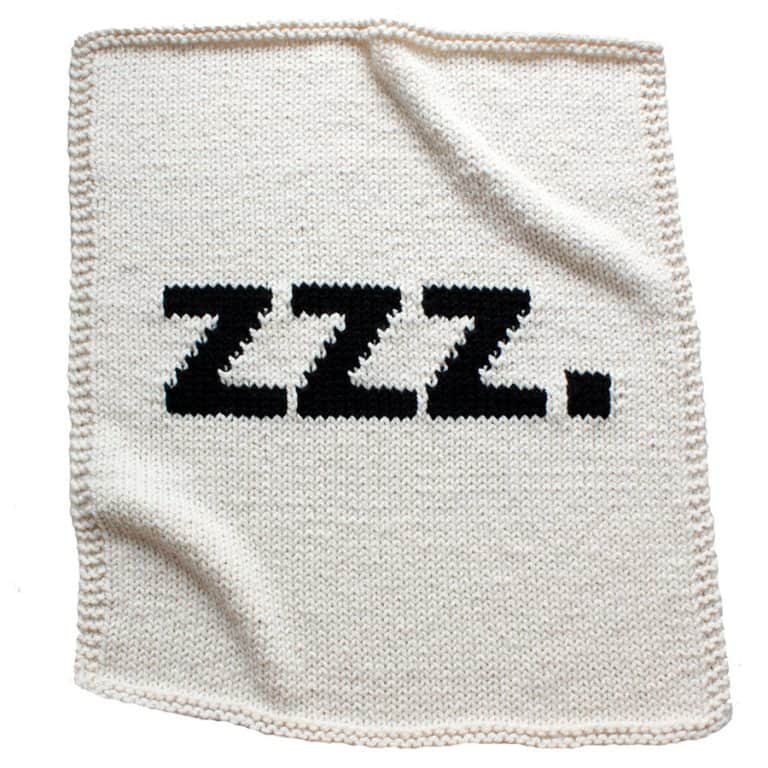 Yarning Made ZZZ Baby Blanket Awesome Novelty