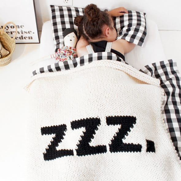Yarning Made ZZZ Baby Blanket Good Present for your Kids Yarning Made ZZZ Baby Blanket Good Present for your Kids