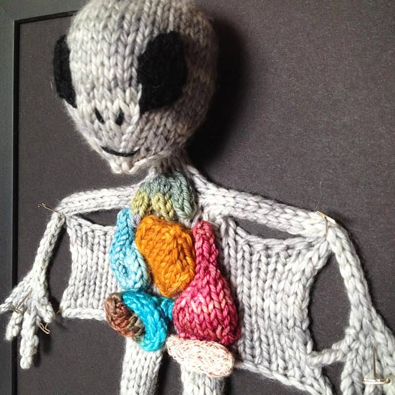 aKNITomy Knitted Alien Autopsy Cool Home Decoration