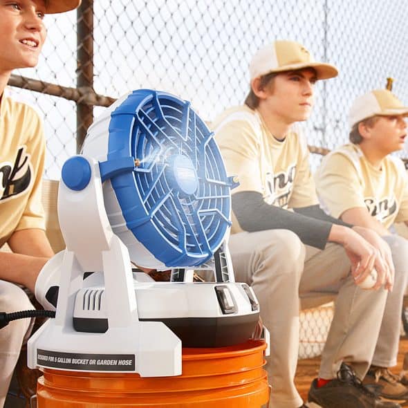 Artic Cove18-Volt Bucket Top Misting Fan Great for Outdoor Artic Cove18-Volt Bucket Top Misting Fan Great for Outdoor