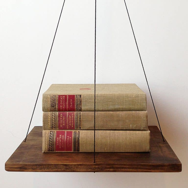 Cush Design Studio Red Balance Bookshelf Wall Mounted Bookshelf