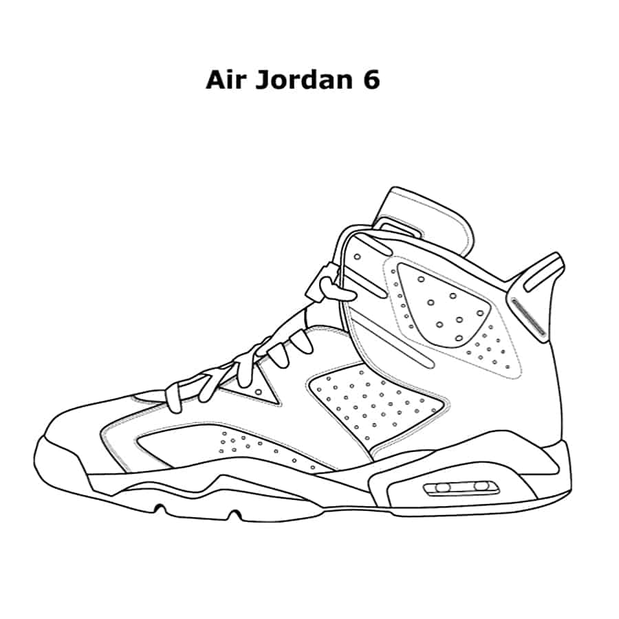 Jordan Shoes Coloring Sketch Coloring Page