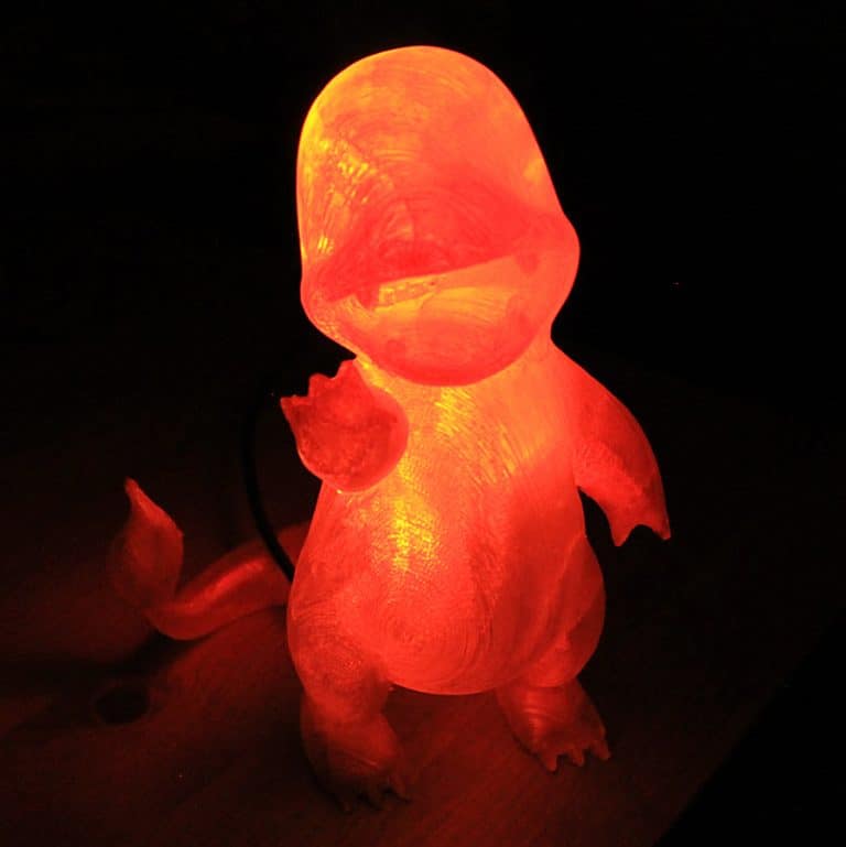 Marbled Works 3D Printed Charmander Lamp Give Away Idea