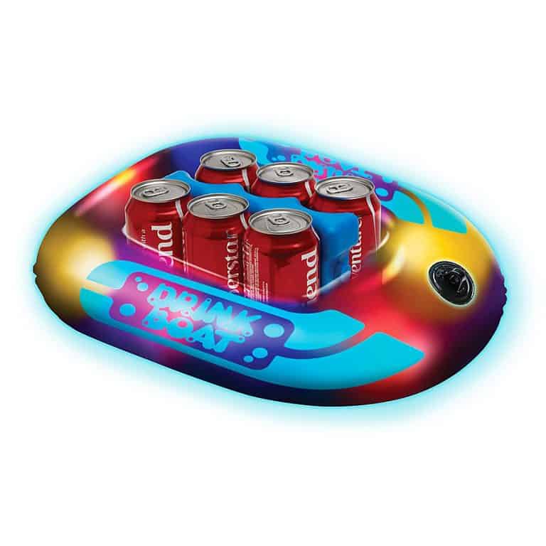 Pool Candy Illuminated Drink Boat Great for Six Pack