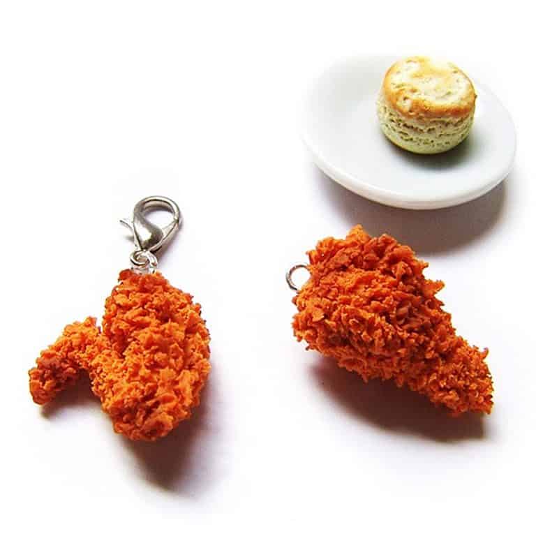 Sucre Sucre Miniatures Fried Chicken Wing Charm Nice Polymer Clay