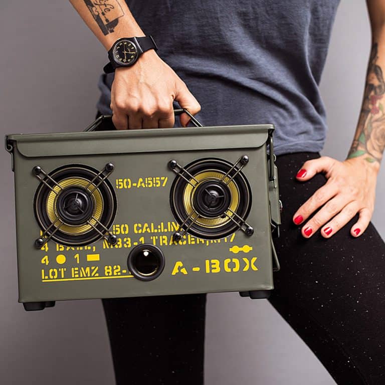 Thodio .50 Cal A-box The Original Ammo Can Boombox Easy to Carry Boombox