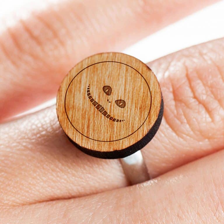 Wooden Accessories Co. Wooden Cheshire Cat Ring Accessory Shopping
