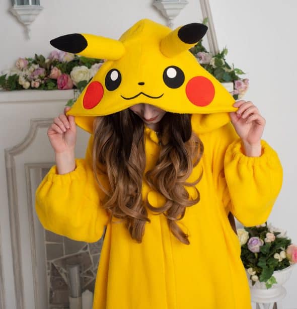 Yotsuba No Clover Pokemon Pikachu Onesie Geek Hoodie Yotsuba No Clover Pokemon Pikachu Onesie Geek Hoodie