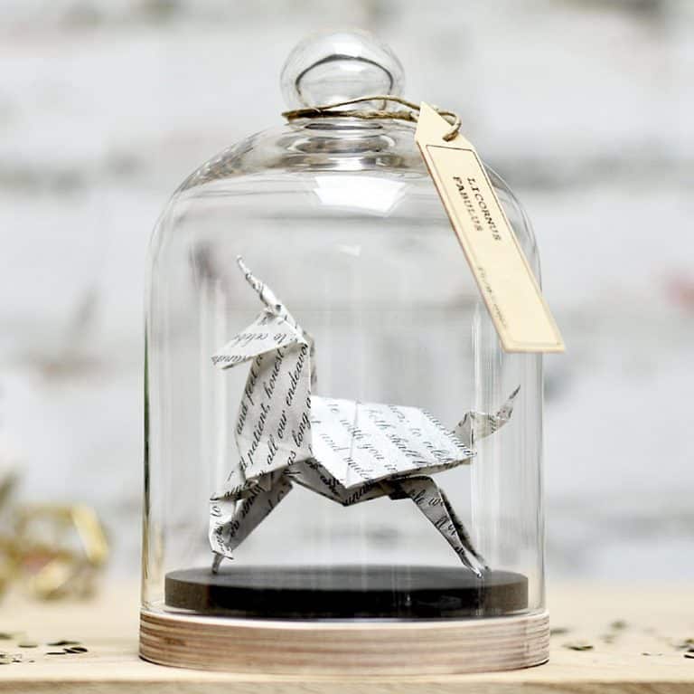 Florigami Shop Unicorn Origami Sculpture 100 Percent Handmade