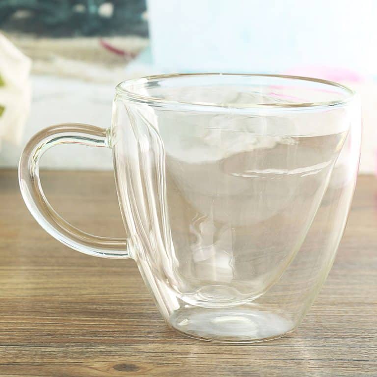 Heart Shaped Double Wall Glass Cups Tea Cup