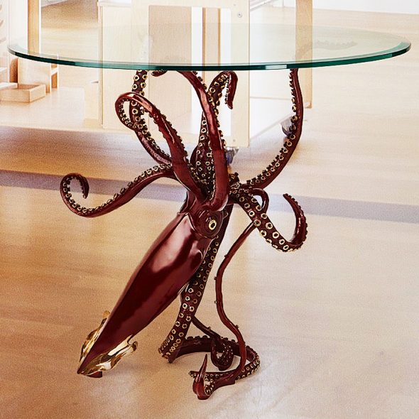 Kirk McGuire Sculpture Giant Bronze Squid Dining Table Made to Order Kirk McGuire Sculpture Giant Bronze Squid Dining Table Made to Order