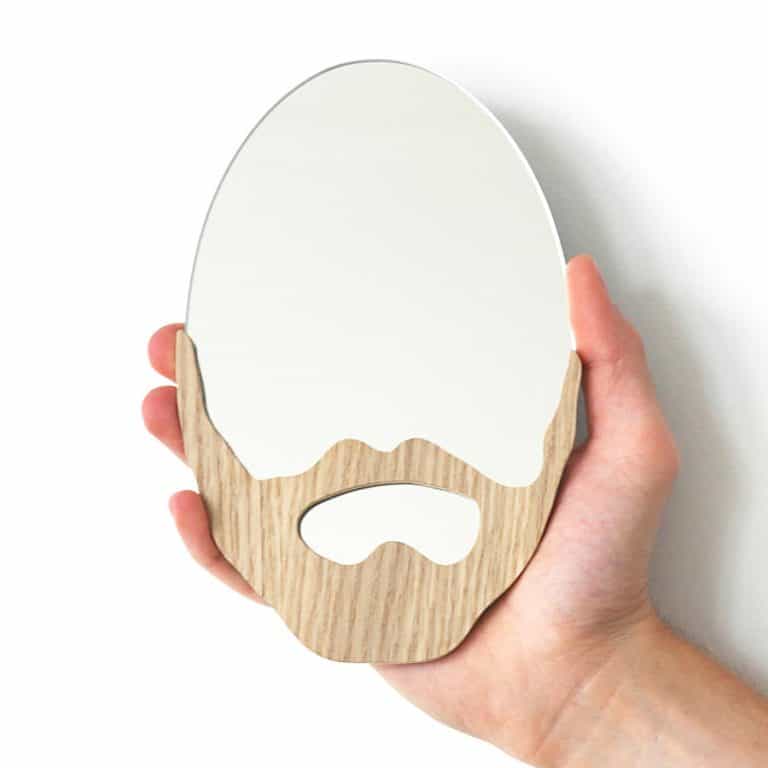 LAtelier Virgile Wood Beard Mirror Handmade