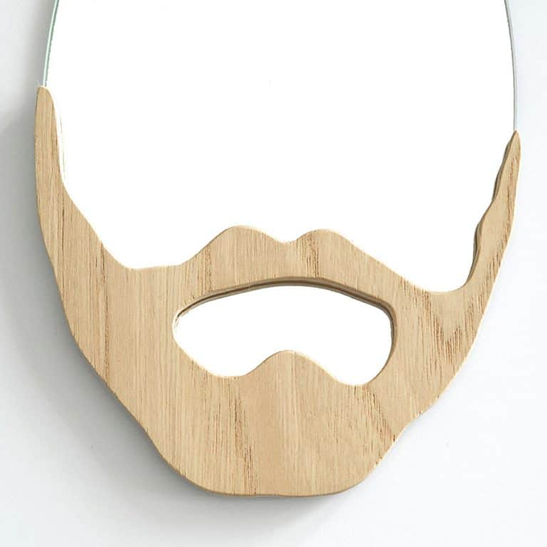 L'Atelier Virgile Wood Beard Mirror Made with Plywood