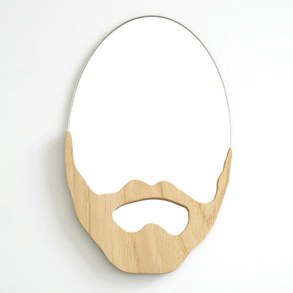 L'Atelier Virgile Wood Beard Mirror Perfect Gift for Beard Fans L’Atelier Virgile Wood Beard Mirror Perfect Gift for Beard Fans