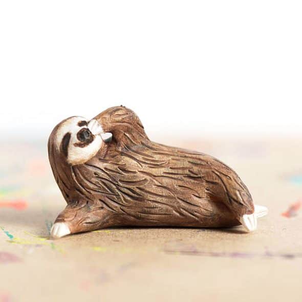 Le Animale Le Pondering Sloth Totem Polymer Clay Le Animale Le Pondering Sloth Totem Polymer Clay