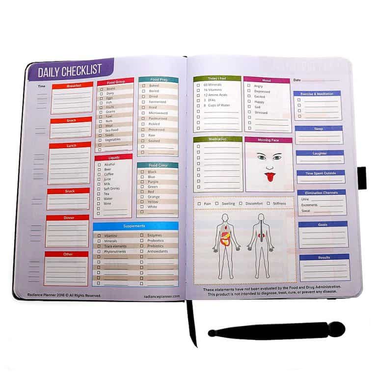 Radiance Personal Lifestyle and Nutrition Planner Real Si Bin Massage Stone