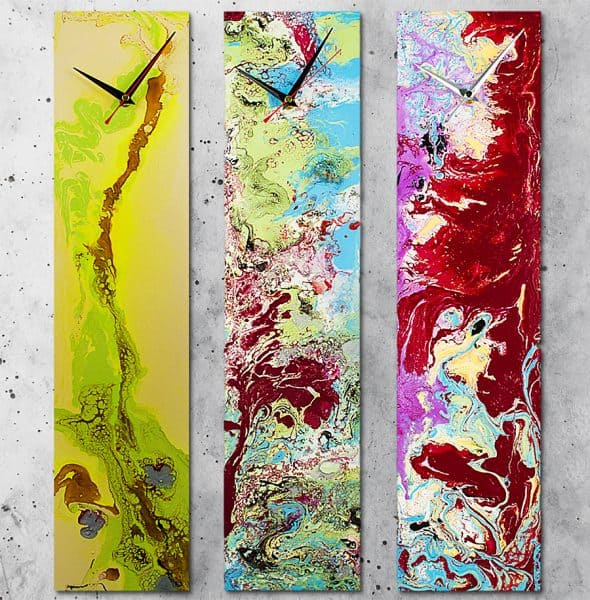 Reformations UK Abstract Glass Clock Home Decoration Reformations UK Abstract Glass Clock Home Decoration