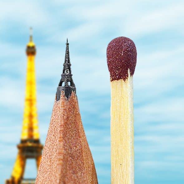 Salavat Fidai Eiffel Tower Microsculpture Carved Pencil Salavat Fidai Eiffel Tower Microsculpture Carved Pencil