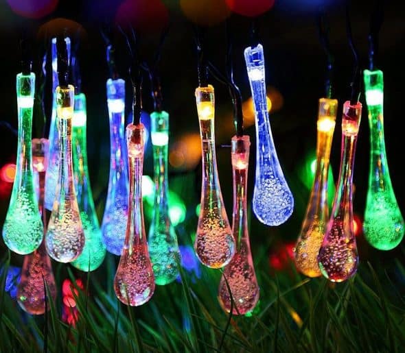 Solar Powered String Lights Solid Hard Plastic Solar Powered String Lights Solid Hard Plastic