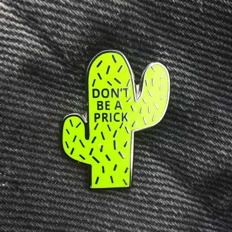 Thats Sew Bethany Wise Cactus Lapel Pin Made with Rubber