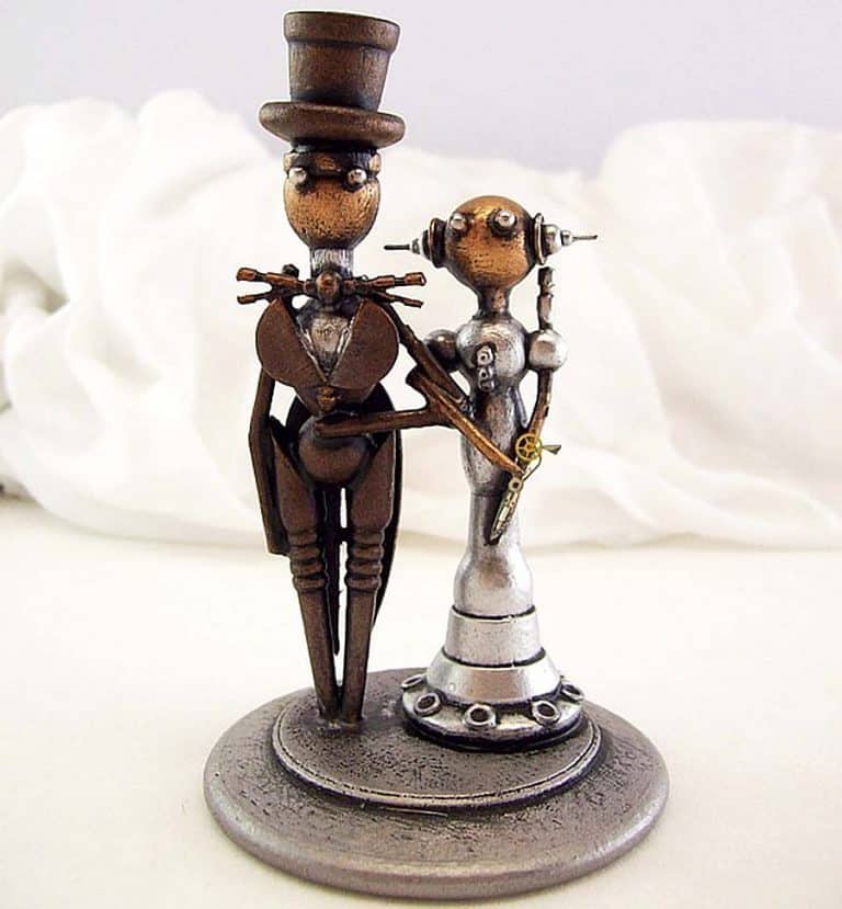 builders-studio-elegant-robot-couple-wedding-cake-topper-figurines