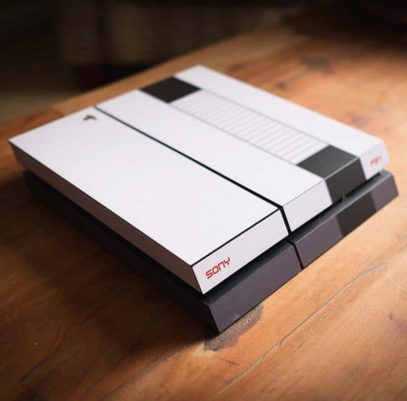 decal-girl-retro-nes-style-ps4-skin-play-station-console decal-girl-retro-nes-style-ps4-skin-play-station-console