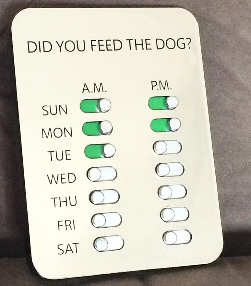 The Original Did You Feed The Dog? Help Remind Yourself If You Fed