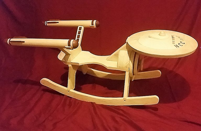 G and G Rockers Star Trek Enterprise Rocker Wooden Chair