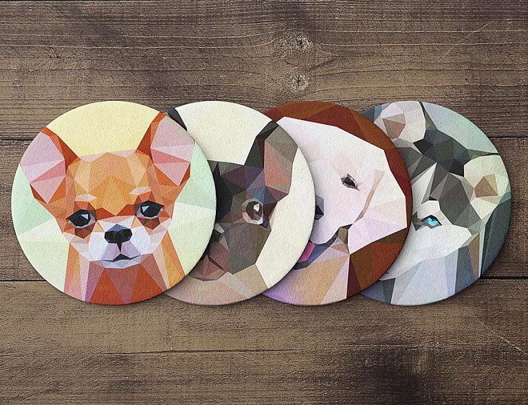 teide-shop-polygonal-dog-coaster-set-animal-coasters