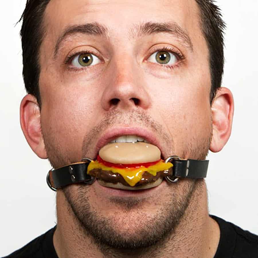 Cheeseburger ball gag