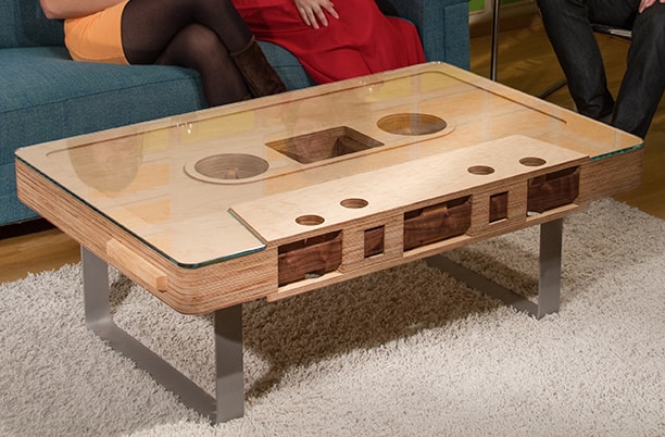 JSD Cassette Tape Table Cool Wooden Furniture