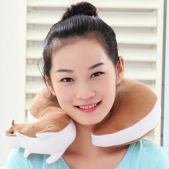 squirrel-travel-neck-pillow-comfortable squirrel-travel-neck-pillow-comfortable
