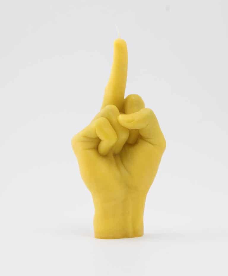 CandleHand Fck You Hand Gesture Candle Offensive Home Decoration