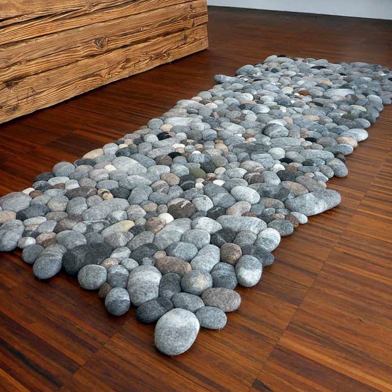 Fluss Design Felt Stone Carpet Home Decor
