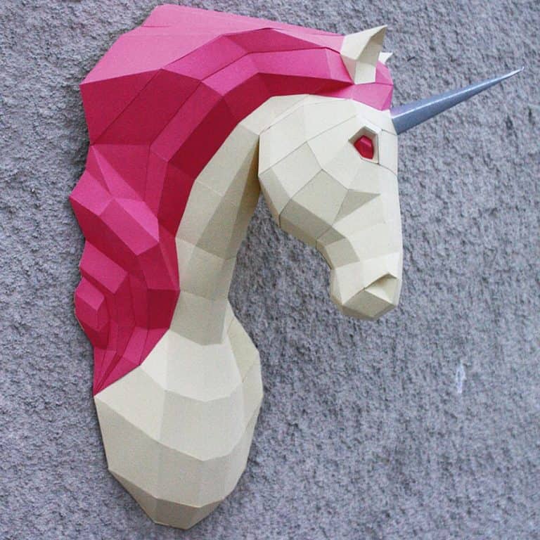 oyxgami-papercraft-unicorn-trophy-do-it-yourself