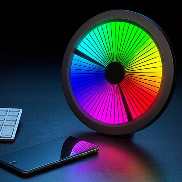 ThinkGeek Chromatic LED Color Spectrum Clock Full Color ThinkGeek Chromatic LED Color Spectrum Clock Full Color