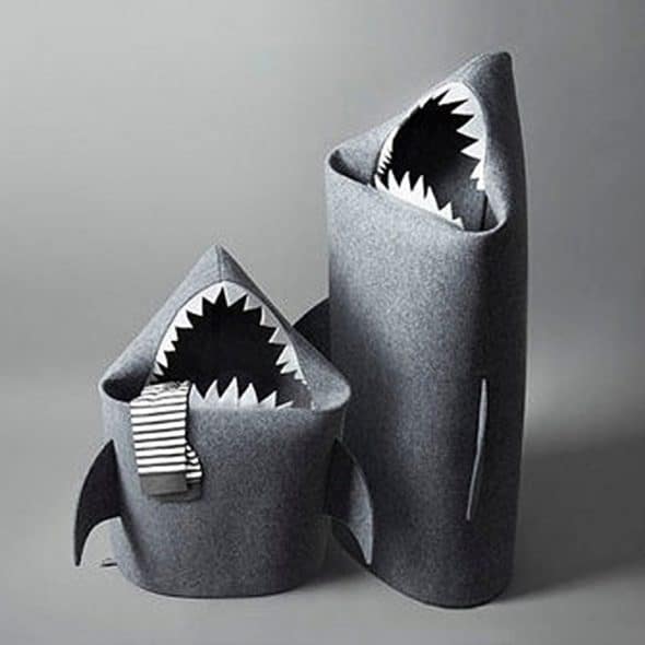 Uczarczyk Baby Shark Felt Storage Basket Handmade Product Uczarczyk Baby Shark Felt Storage Basket Handmade Product
