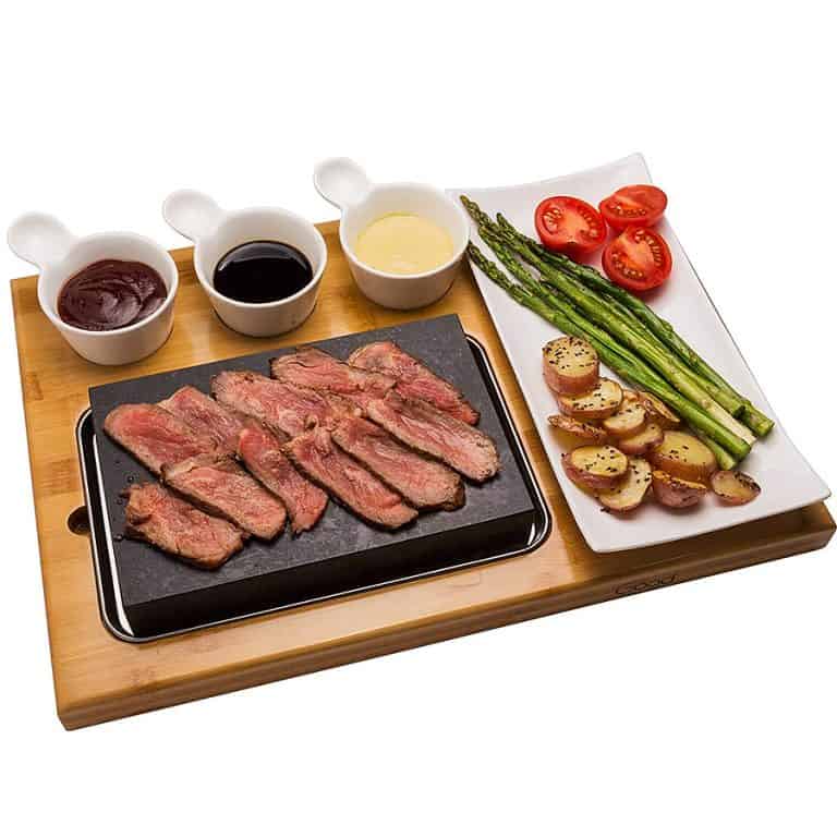 Good Cooking Tabletop Cooking Stone Bamboo Platter