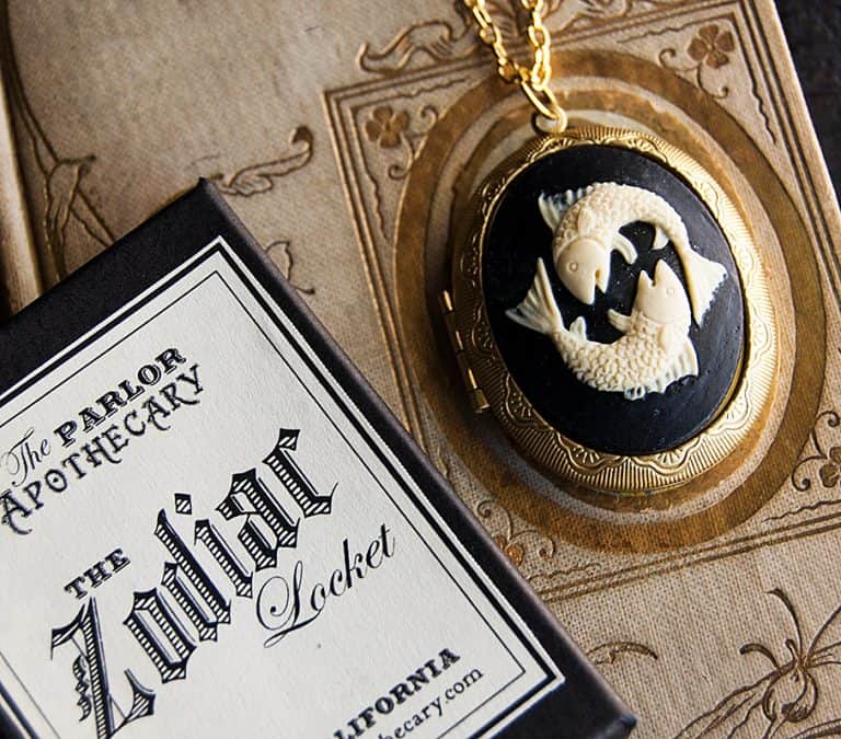 The Parlor Apothecary Zodiac Perfume Locket Necklace With Hidden Fragrance Oils