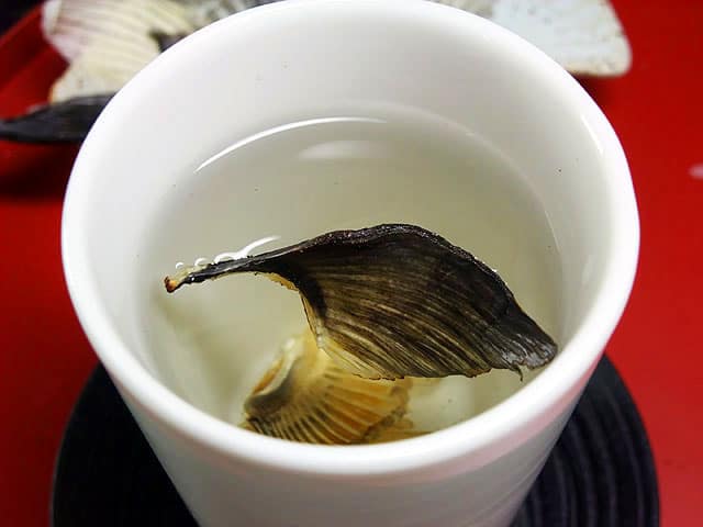 Grilled Torafugu Fin Japanese Blowfish Delicacy in Tea