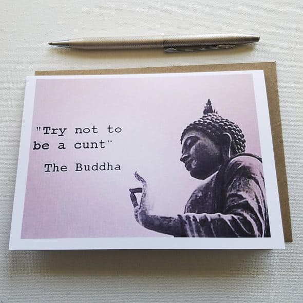 xHATEMAIL The Buddha Says Anti-greeting Card Handmade Cards xHATEMAIL The Buddha Says Anti-greeting Card Handmade Cards