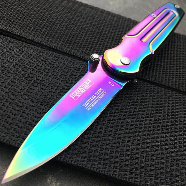 Defender Xtreme Rainbow Pocket Knife Set Knives